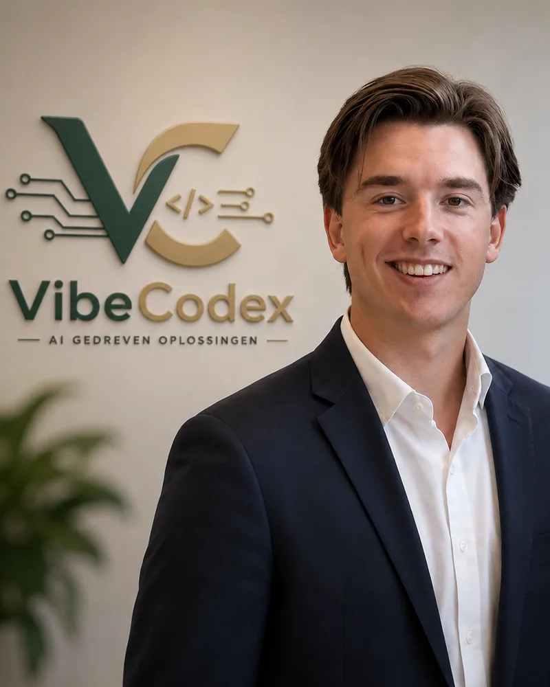 Gijs Broekstra, oprichter van VibeCodex, voor het VibeCodex-logo